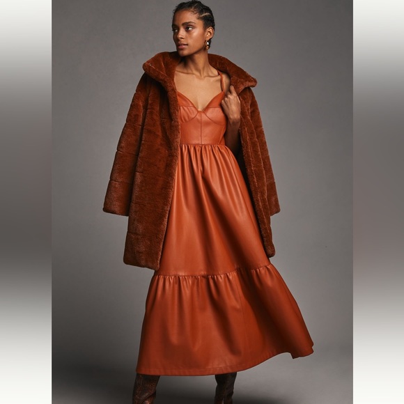Anthropologie Dresses & Skirts - Anthropologie Pilcro Structured Faux Leather Dress